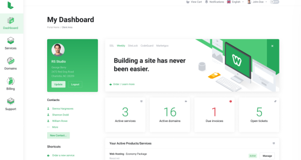 Lagom WHMCS Client Theme - Image 3