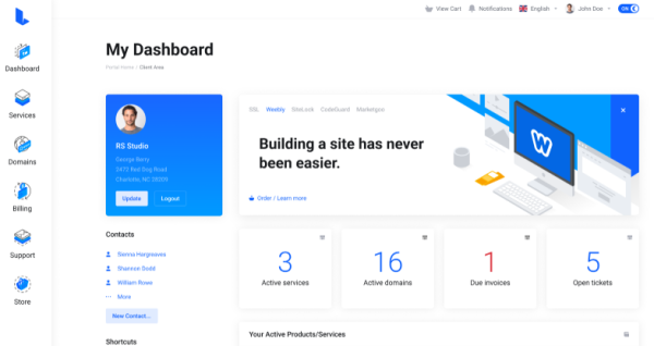 Lagom WHMCS Client Theme
